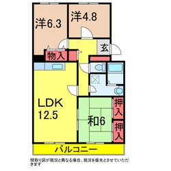 四街道駅 バス5分  六方新田下車：停歩13分 2階の物件間取画像